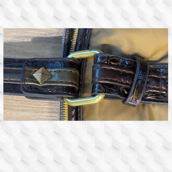 Vintage ROCAWEAR Gold/Beige/Brown Tote/Handbag – HARD TO FIND, Mint Condition - Picture 9 of 11